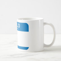Hello My Name Is - Blue Mug