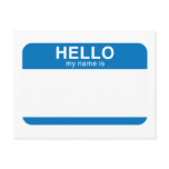Hello My Name Is - Blue postcards