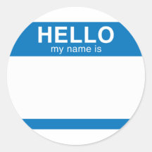 Hello My Name Is - Blue Stickers