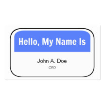 Hello, My Name Is Business Card Template