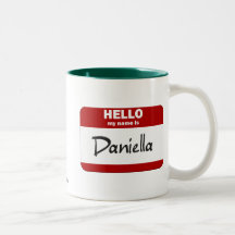 Hello My Name Is Daniella (Red) Mug