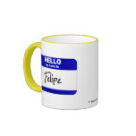 Hello My Name Is Felipe (Blue) mugs