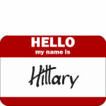 Hello My Name Is Hillary (Red) t-shirts
