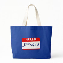 Hello My Name is John Galt Canvas Bags