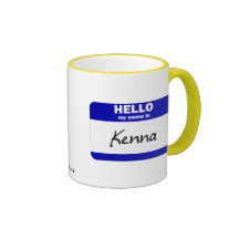 Hello My Name Is Kenna (Blue) Mug