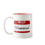Hello My Name Is Mohammad (Red) mugs