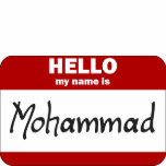 Hello My Name Is Mohammad (Red) t-shirts