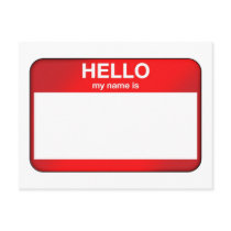 Hello My Name Is... Post Card