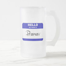 Hello My Name Is Pranav (Blue) Mug