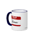 Hello My Name Is Pranav (Red) mugs