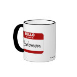Hello My Name Is Solomon (Red) mugs
