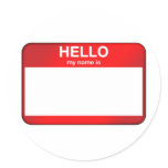 Hello My Name Is... stickers