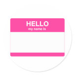 Hello, My Name is stickers