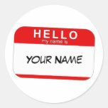 Hello My Name is Sticker