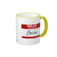 Hello My Name Is Zavier (Red) Coffee Mug