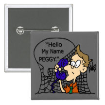 Hello My Name Peggy Button