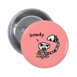 Hello Skull Pinback Buttons