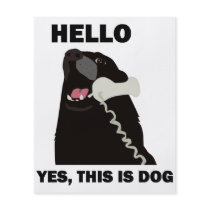 HELLO YES THIS IS DOG telephone phone Flyer Design