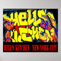 Hell's Kitchen District Tag, New York City Print