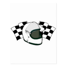Helmet & Flags Postcard