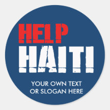 HELP HAITI ROUND STICKERS