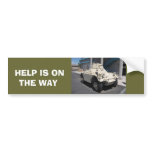 HELP IS ON THE WAY bumper stickers