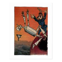 Help!  Tinman Falling Postcard
