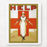 Help ~ Vintage Nurse ~ World War 1 mousepads