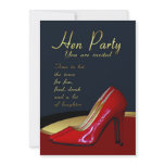 Hen Party Invitation Card - Hen Red Shoes Invitati