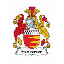Henderson Family Crest Post Card