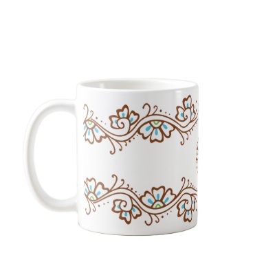 Henna Flower Chain Mug by sixteenthkid