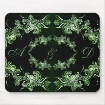 Henna Green Mehndi Bollywood Mousepad