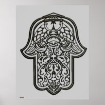 Henna Hand of Hamsa Print