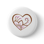Henna Heart Pink buttons
