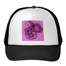henna heart valentine trucker hats