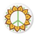 Henna Lotus Flower Peace Sign magnets