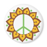 Henna Lotus Flower Peace Sign magnets