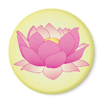 Henna Lotus Fridge Magnet