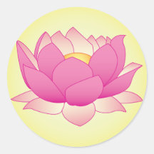 Henna Lotus Round Stickers