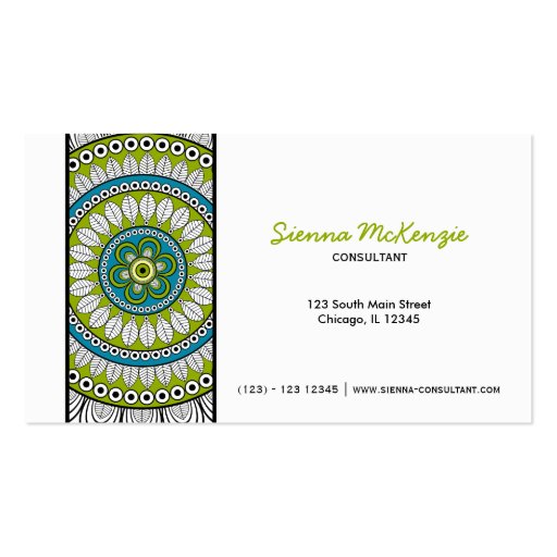 Henna Business Cards, Henna Business Card Designs