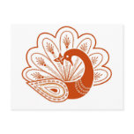Henna peacock postcards