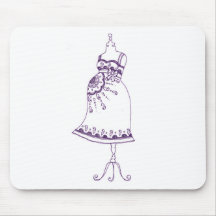 Henna pregnant  Belly Mouse Pad