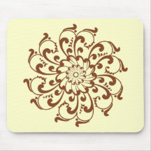 Henna Swirl Mandala Mouse Mat