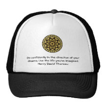 Henry David Thoreau Motivational Dream Quotation Mesh Hat