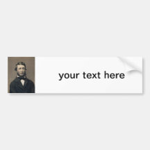 Henry David Thoreau Portrait Maxham daguerreotype Bumper Stickers