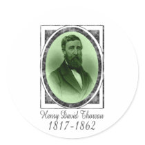 Henry David Thoreau Round Stickers