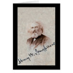 Henry Longfellow Signed Card 1860