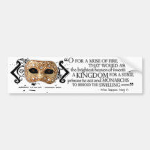 Henry V Quote Bumper Sticker