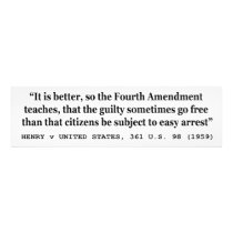 HENRY v UNITED STATES 361 US 98 1959 4th Amendment Photo Print