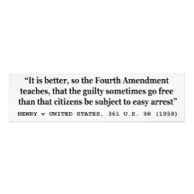 HENRY v UNITED STATES 361 US 98 1959 4th Amendment Photo Print